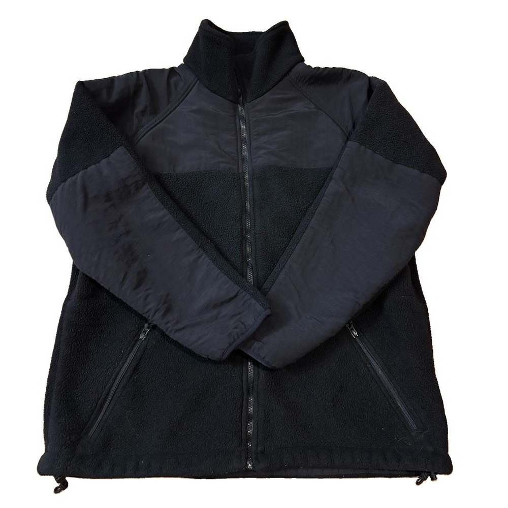 US Military Issued Large COLD WEATHER FLEECE JACKET, PolarTec Classic 300 Black